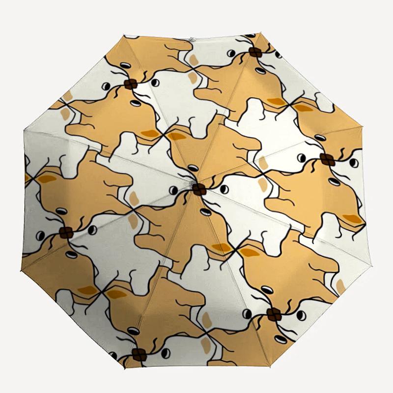 

1pc Bunnies Ears Automatic Open/Close Umbrella Compact Folding Umbrella, All-Season Portable Umbrella for Women/Men196