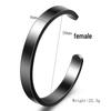 8MM Unisex C-Shaped Stainless Steel Bracelet - Titanium Options, Laser Engravable, Available In Three Colors
