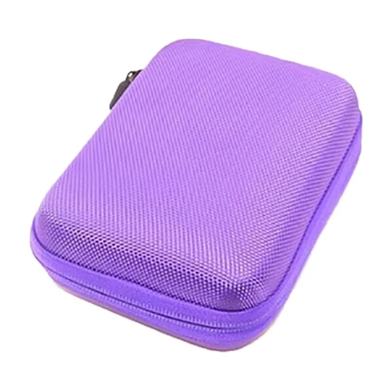 

1pc 10 Slots Of 10ML-15ML Universal Essential Oil Storage Bag Aroma Oil Bottle Organizer Travel Carrying EVA Box Makeup Case фіолетовий