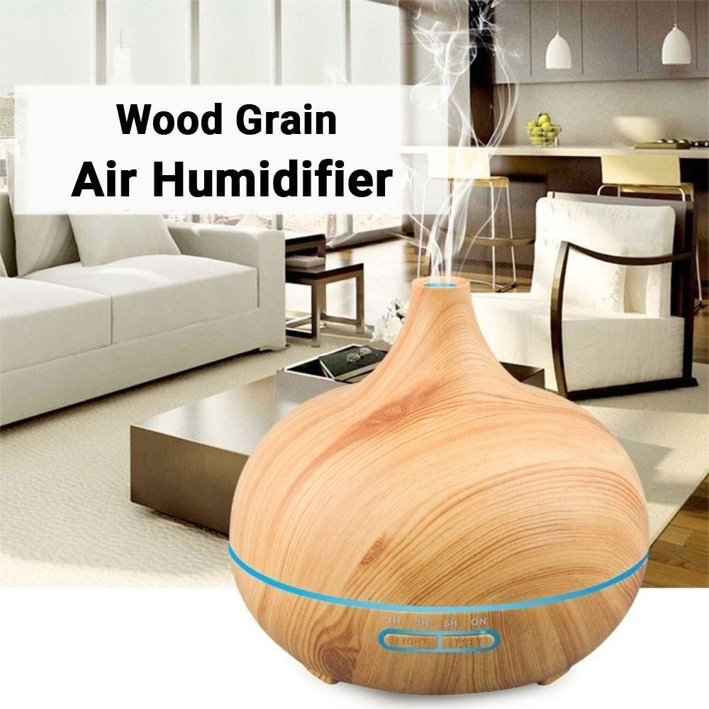 550ml Wood Grain Air Humidifier Quiet Mini Aromatherapy Machine Gift Essential Oil Diffuser  Travel
