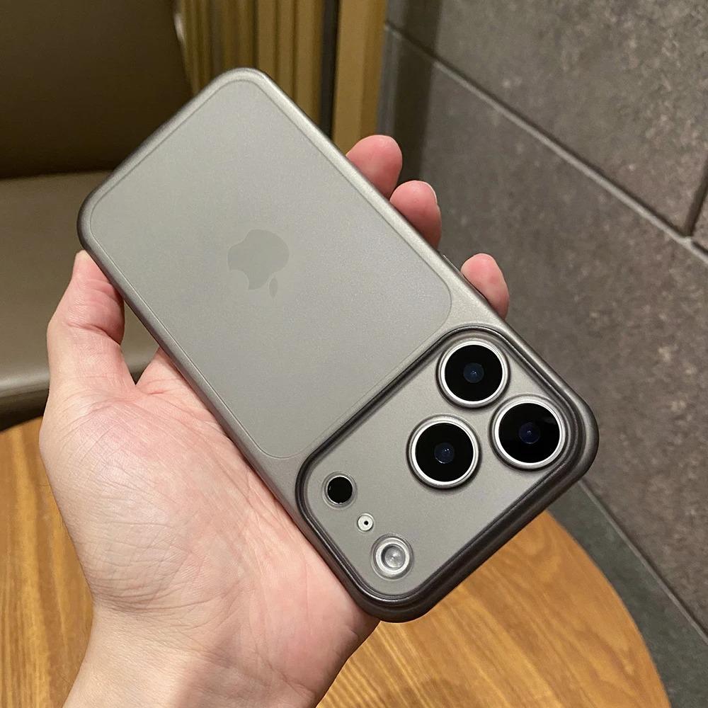 Ultra Thin Clear Matte Shockproof Phone Case For iPhone 17 16 12 15 13 14 Pro Max 17Pro 17 Air Translucent Lens Protection Cover