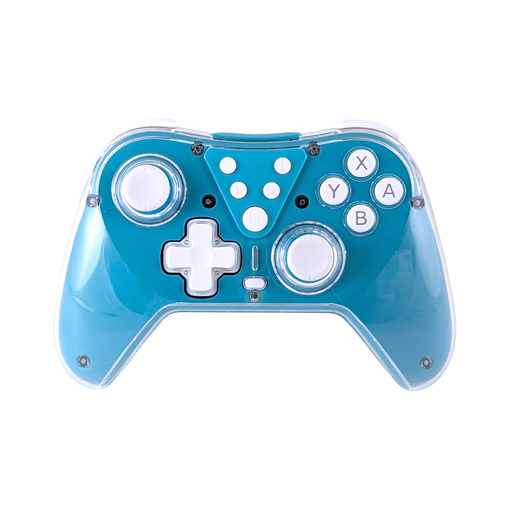 

Allone Wireless Colorful Controller for x 6 x Compatible with Switch, Blue, 15.5 10.5 cm, Switch/Switch Lite/OLED, Clear, Wired/Wireless, Cute, синій