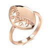 New Boho Glossy  Rose Gold Ring For Women Hollow Flower Ethnic Bride Wedding Natural Zircon Rings Fine Jewelry