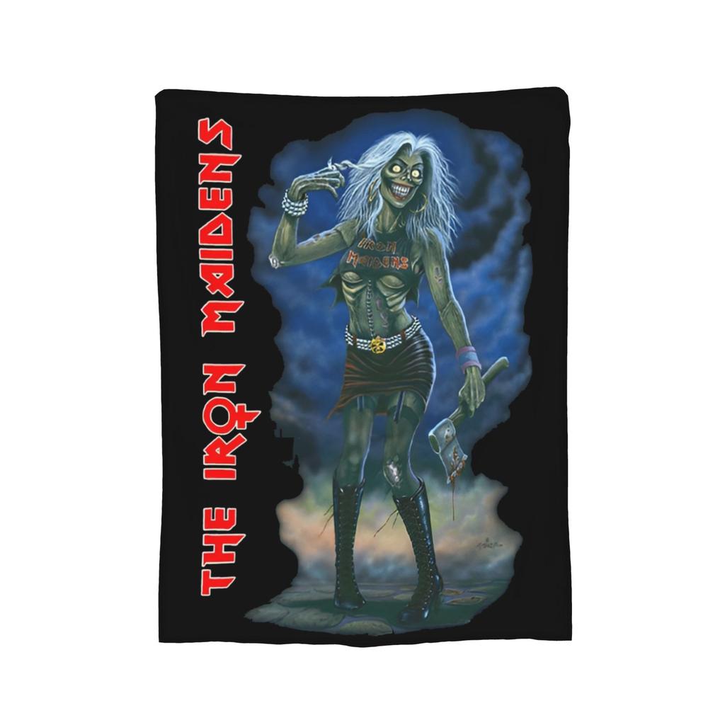 The Son Skeleton 7th Horn I-Iron M-Maidens Blankets Heavy Metal Wool Throw Blankets Summer Air Conditioning Portable Bedspread
