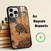 Vintage Nautical Compass  Phone Case For iPhone17,16,15,14,13,12,11 Plus,Pro Magnetic with Magsafe Wireless Charging