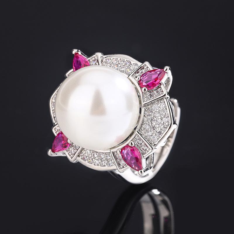 

Jewelry Copper Bottom Gold-Plated Inlaid Fritillary Pearl Pearl Set Female 14Mm