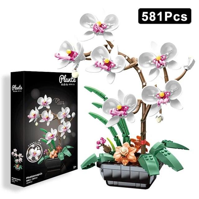 Creativ Fluture Orhidee Phalaenopsis Model în ghiveci Blocuri de construcție 10311 MOC Flori Plante Bonsai Cărămizi Jucării Cadoul de Valentine's