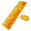 Wireless Keyboard and Mouse Combo 2.4G Wireless Mode sy Operate Retro Punk Keyboard with 3 DPI   Gaming Mouse