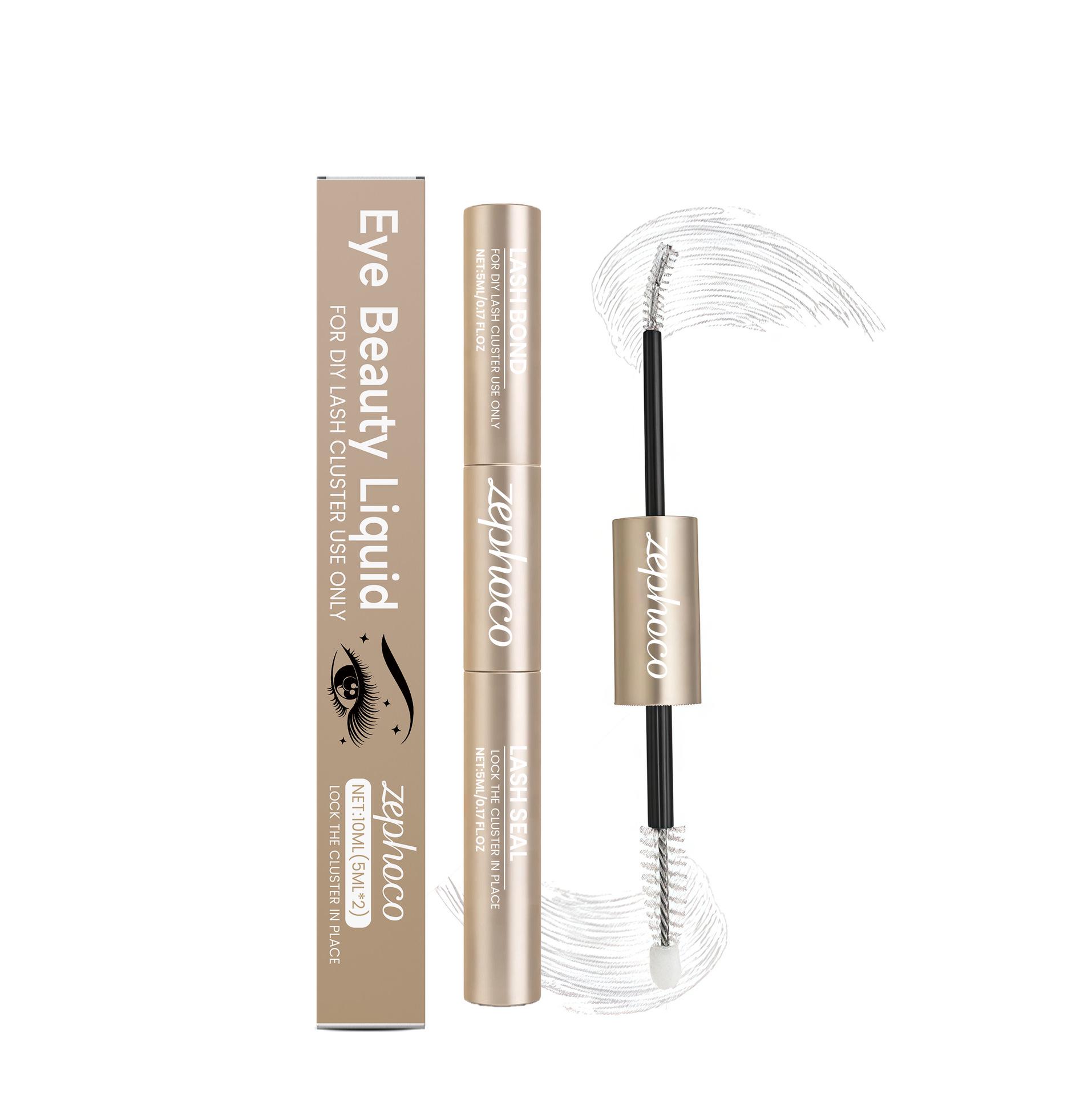 Zephoco Long-Lasting Double-Effect Eyelash Glue - Portable Daily Fixing and Bonding Solution.