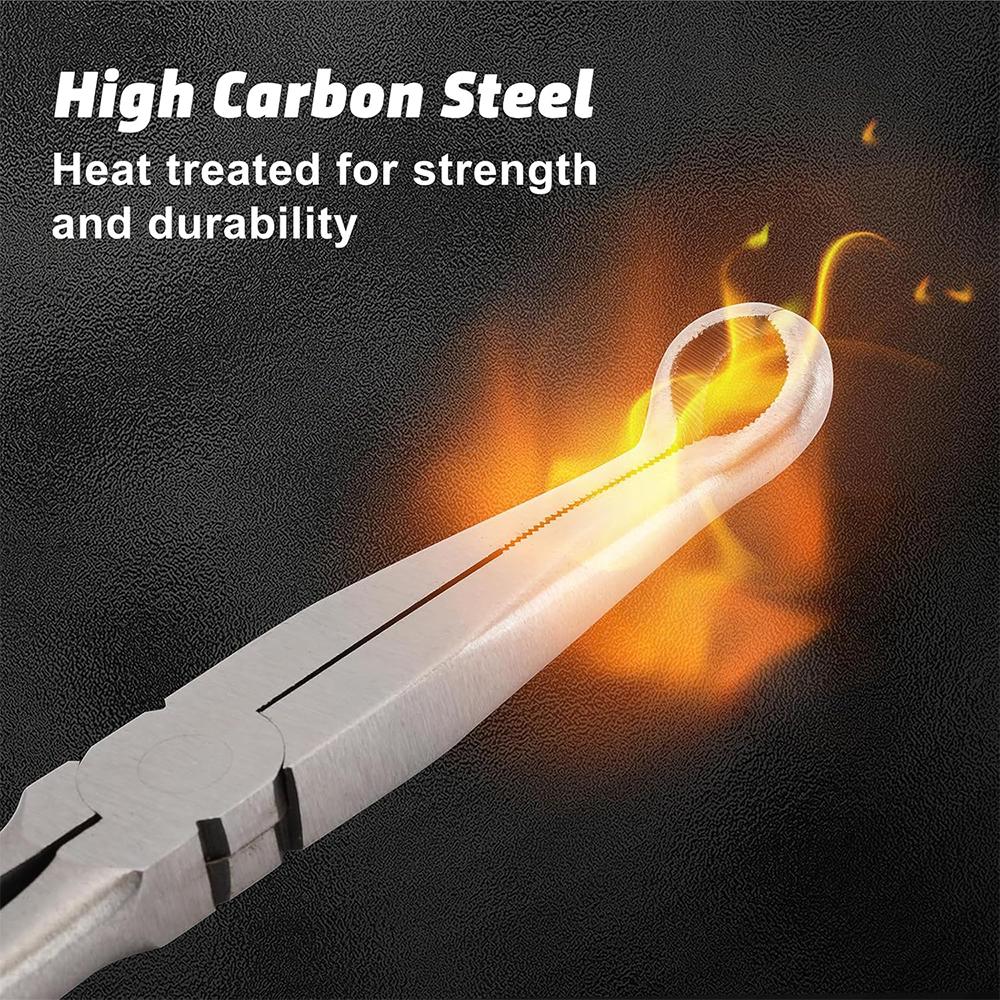 4Pcs Hose Gripper Plier Carbon Steel Long Reach Straight Spark Plug Removal Pliers Car Electrical Disconnect Plier Hose Clamp