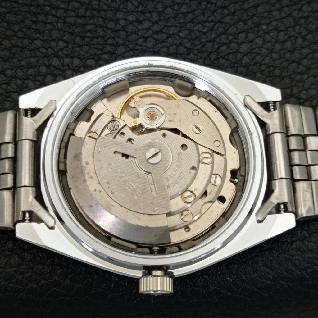 JAPAN VINTAGE REFURBISHED SEIKO 5 AUTOMATIC MENS BLACK DIAL WATCH a440636-4 Sk-a440636