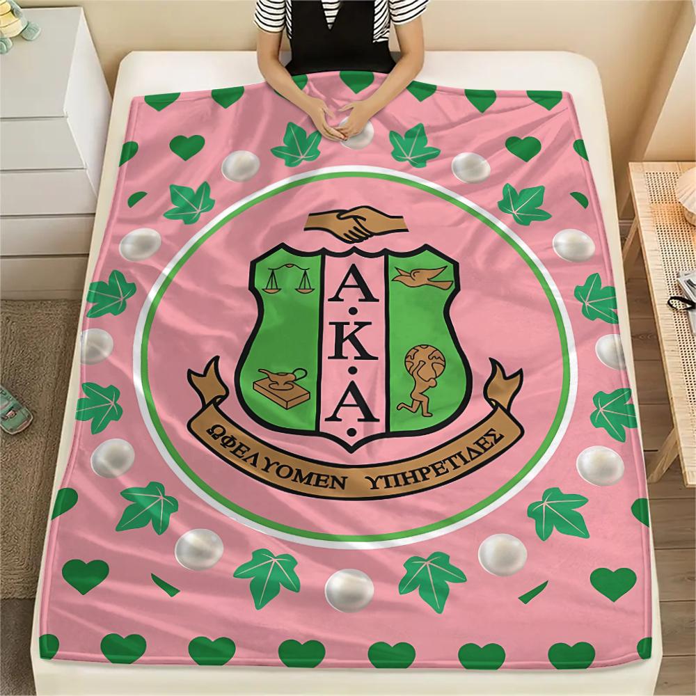 1PC AKA Print Flannel Blanket, High quality All Seasons, Home Decor, Warmth and Comfort, Perfect for Christmas Gifts