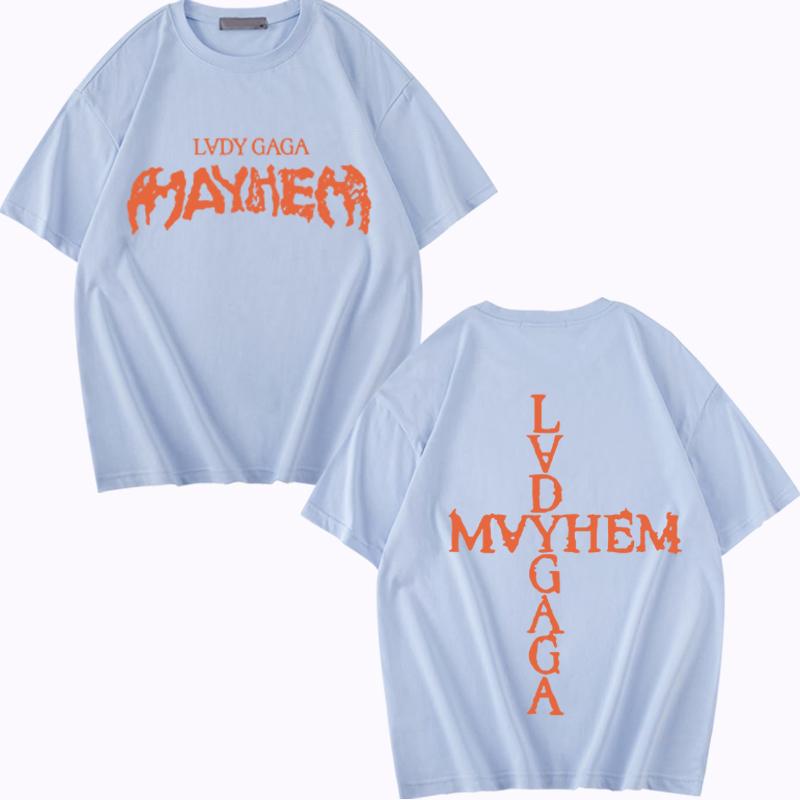 Lady Gaga Mayhem New Album T Shirt men women Oversized 100% Cotton cool Hot sale short sleeve Summer print Unisex plus size tops
