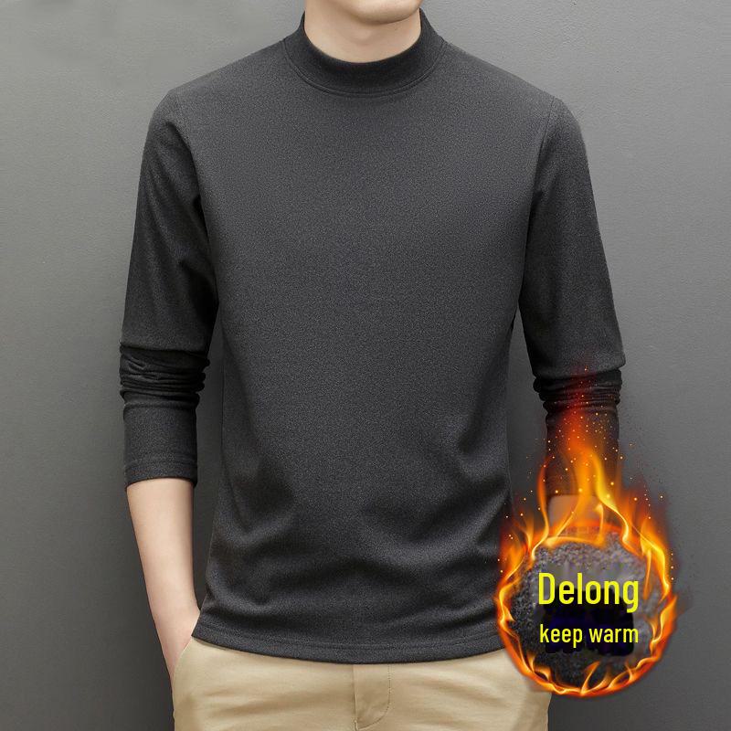 Men's Autumn/Winter German Velvet Turtleneck Long Sleeve Shirt