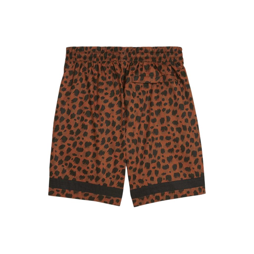 Puma All Over Print Training Mid Rise Straight Leg Casual Shorts Men Shorts Brown 624374-81