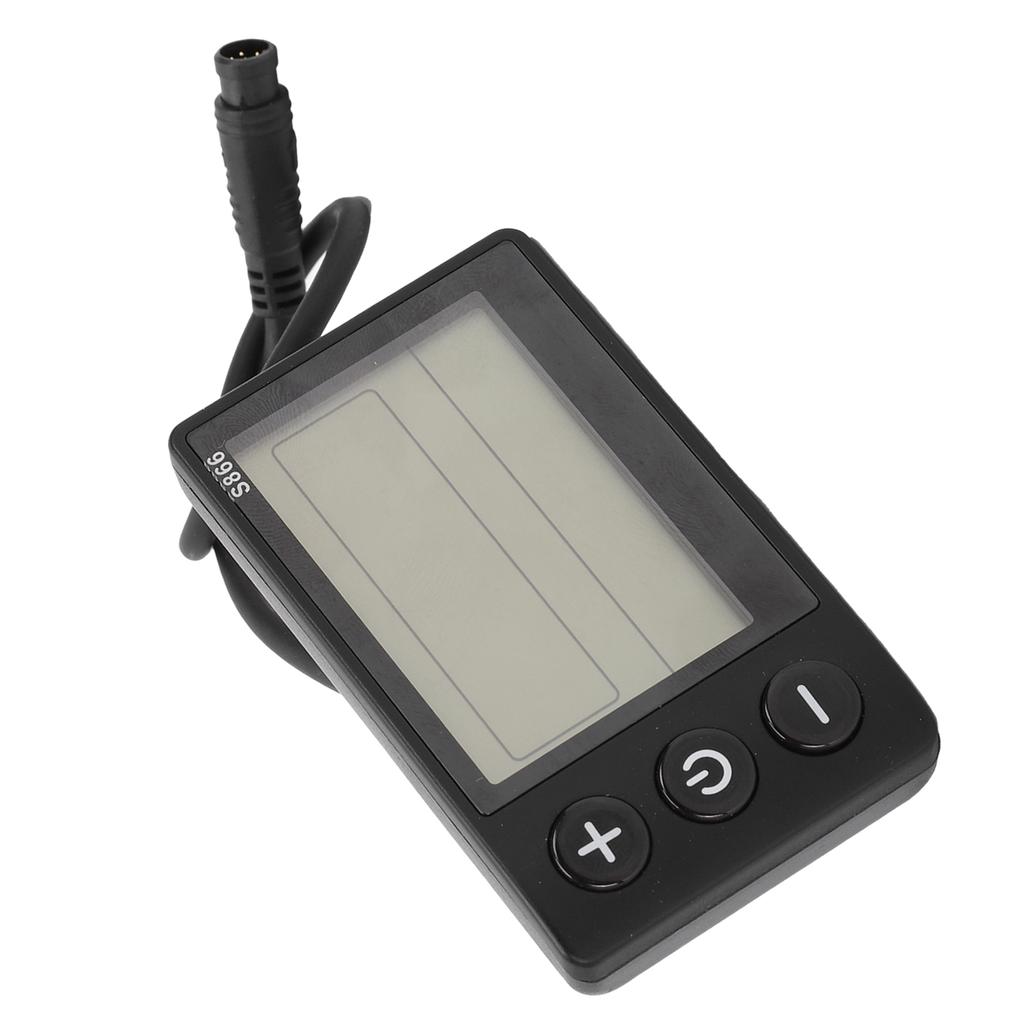 Electric Bike LCD Display Meter S866 ABS Electric Bike Control Panel with 6 Pin Water Proof Connector for Scooter