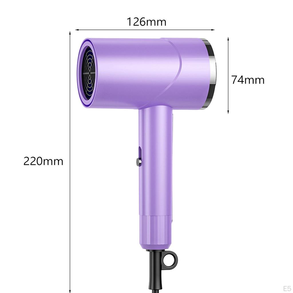 Secador de pelo pequeño, 2 velocidades de calor, tecnología Blow, color blanco