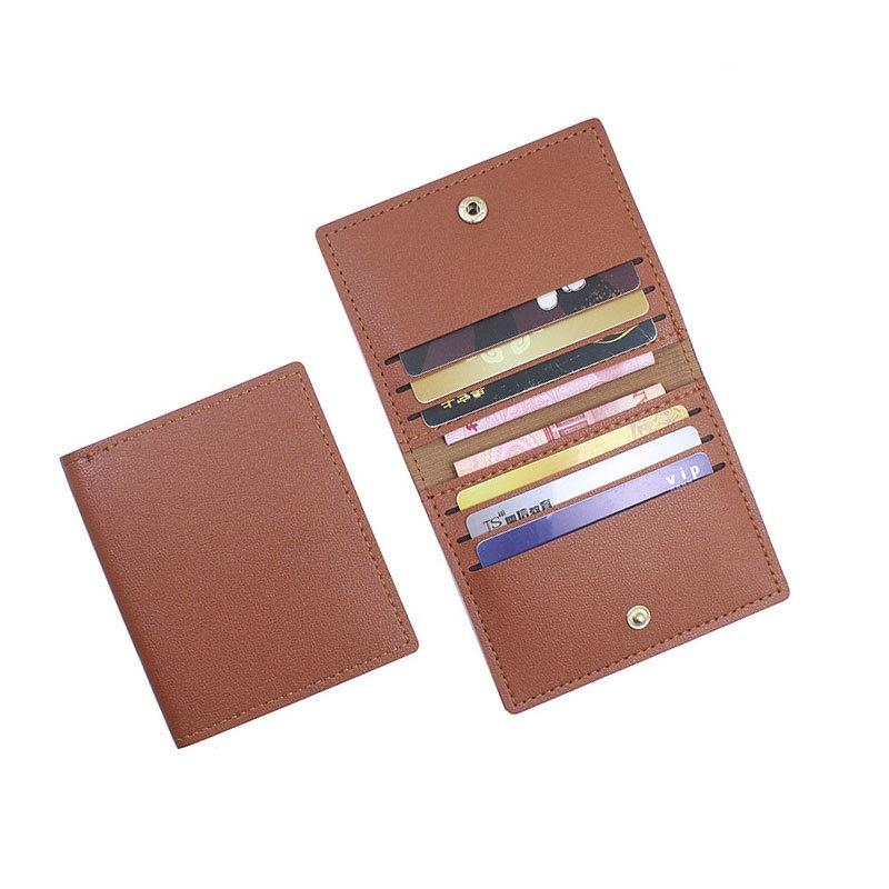 Ultra-Thin Small Bank Card Multi Card Slot Card Holder Wallet Women Men Credit Card Bag Male Card Holder Solid Leather Wallet