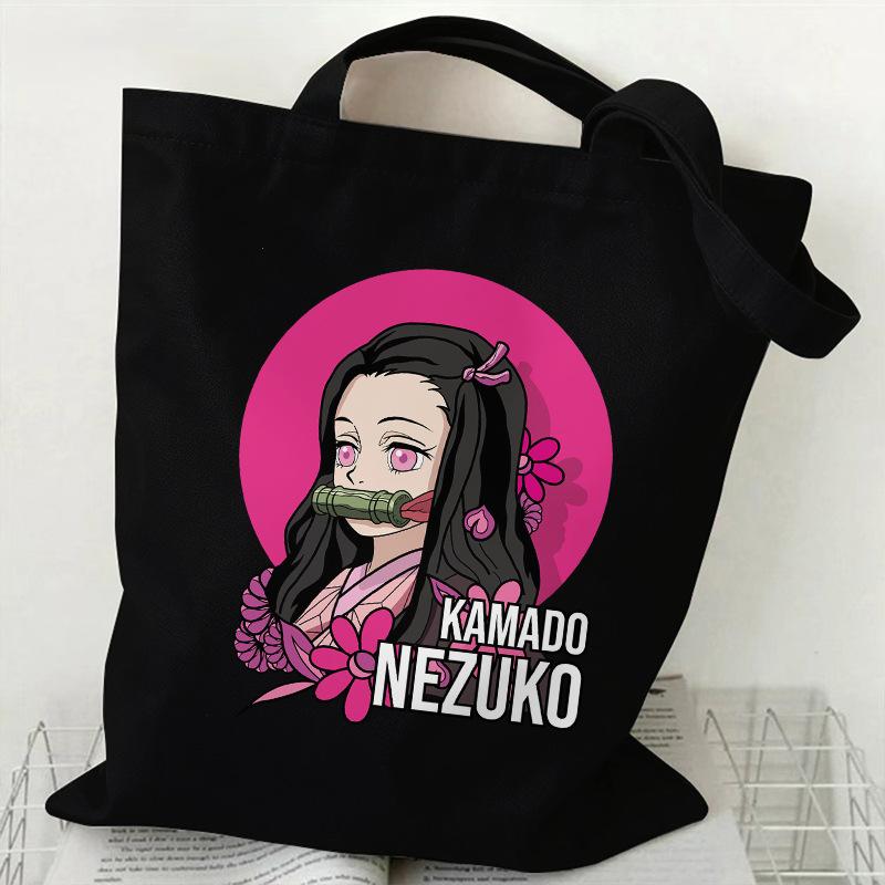 Japan cartoon comics Demon Slayer printed canvas bag Tote Bag Shopping Bag
