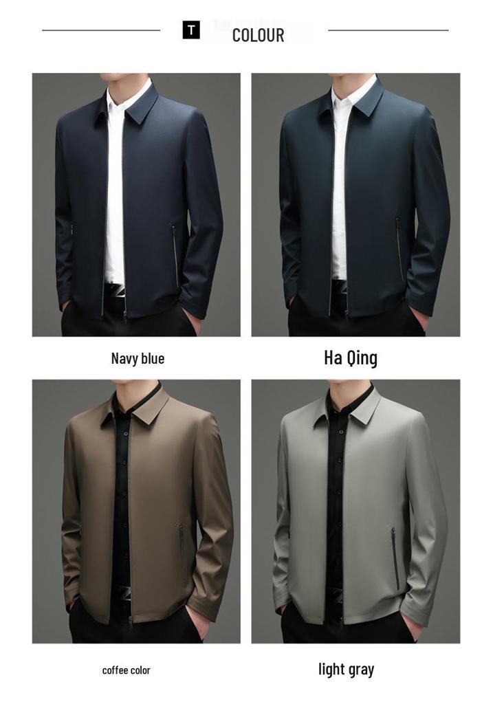 2026 Spring Men's Lapel Jacket: Dad-Style, Business Casual & Fashionable Outerwear