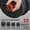 2 in 1 Dumbbell Set 30 kg Adjustable Dumbbell & Barbell Professional Dumbbell Strength Training Black