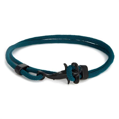 Small Fresh Black Small Hammerhead Shark Bracelet Milan Rope Multi-Turn Adjustable Hand Rope Worker
