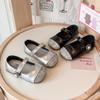 Girls Sparkly Loafer Shoes 2026 British Style Soft Sole Princess Flat With