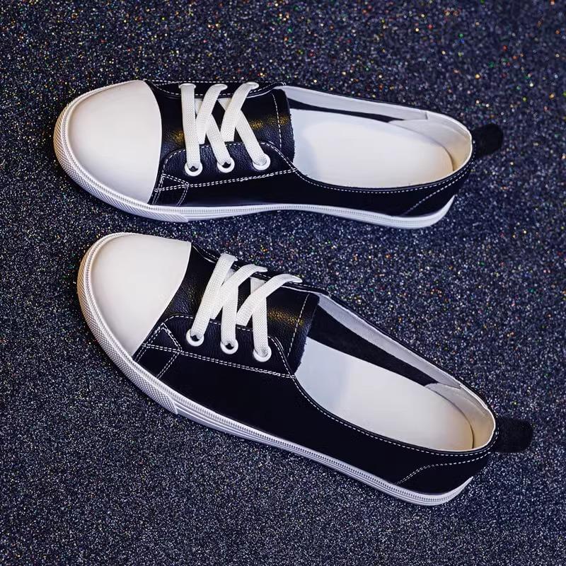 

Белые туфли с мелким вырезом женские кожаные ленивые универсальные весенне-осенние одинарные туфли на плоской подошве летние тонкие дышащие на мягкой подошве для беременных женщин 40