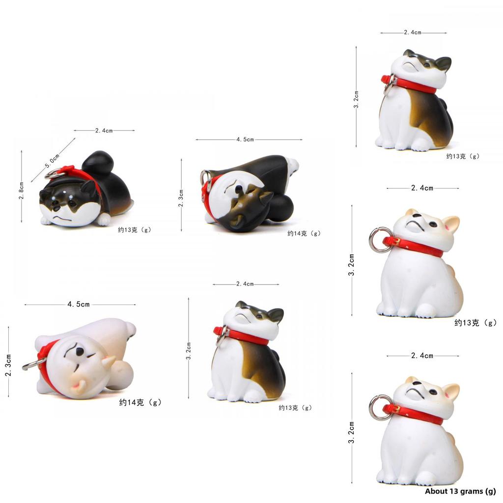 Cute Cartoon Lying Posture Shiba Inu Mini Doll Model