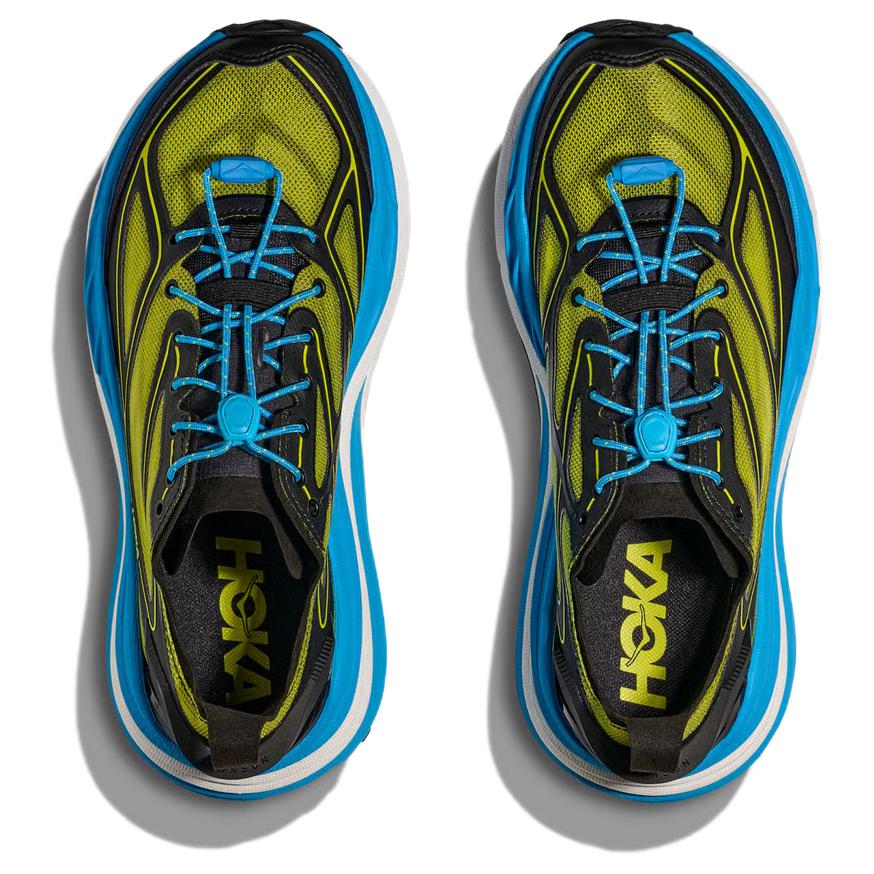 HOKA ONE ONE Stinson 7 Trail Running Shoes Unisex Black Blue 1168931-BKSK