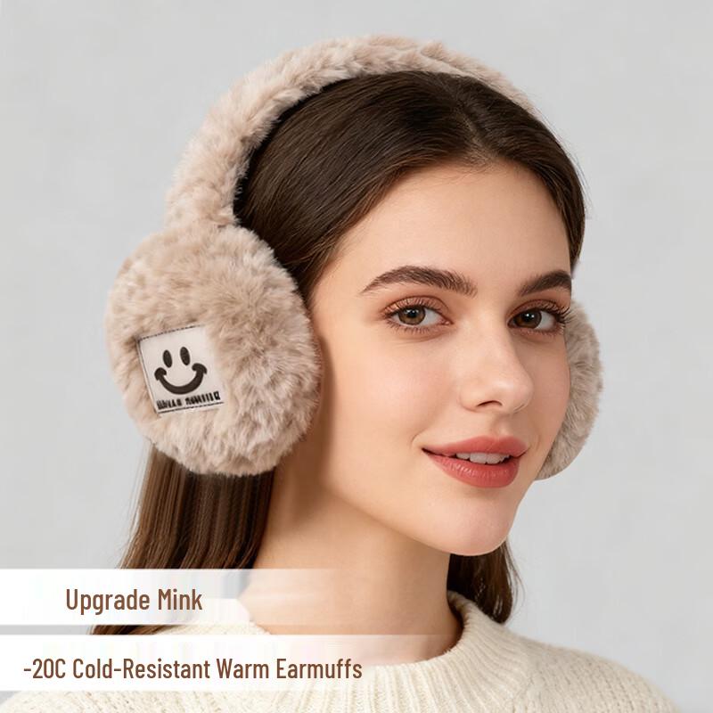 

Cute Smiling Face Foldable Earmuffs One Size