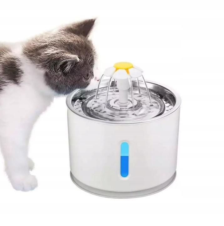 Fountain Drink For Cat Dog Bowl Automatic Drinker Led Silent + Filter