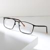 Men'S Business Glasses Frame Plain Face Metal Box Advanced Myopia Flat Light Glasses Frame