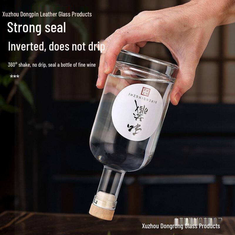 High-Value Frosted Glass Bottle for Vodka, Wine, Baijiu, or Homebrew.