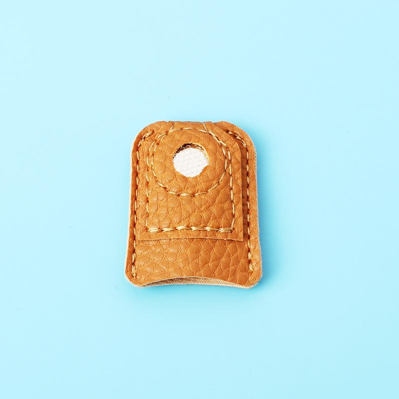 

DIY Sewing Tools Knitting Accessories Leather Thimble Cover, Protective Finger Cover, Finger Thimble, Imitation Cowhide Finger Cover