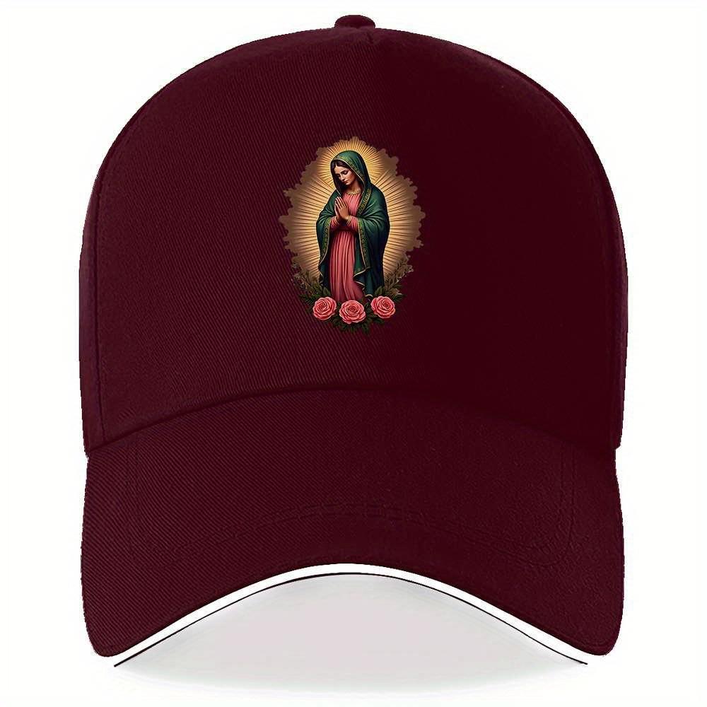 Our Lady of Guadalupe Baseball Cap Virgin Mary Religious Graphic Adjustable Sport Hat Unisex Outdoor