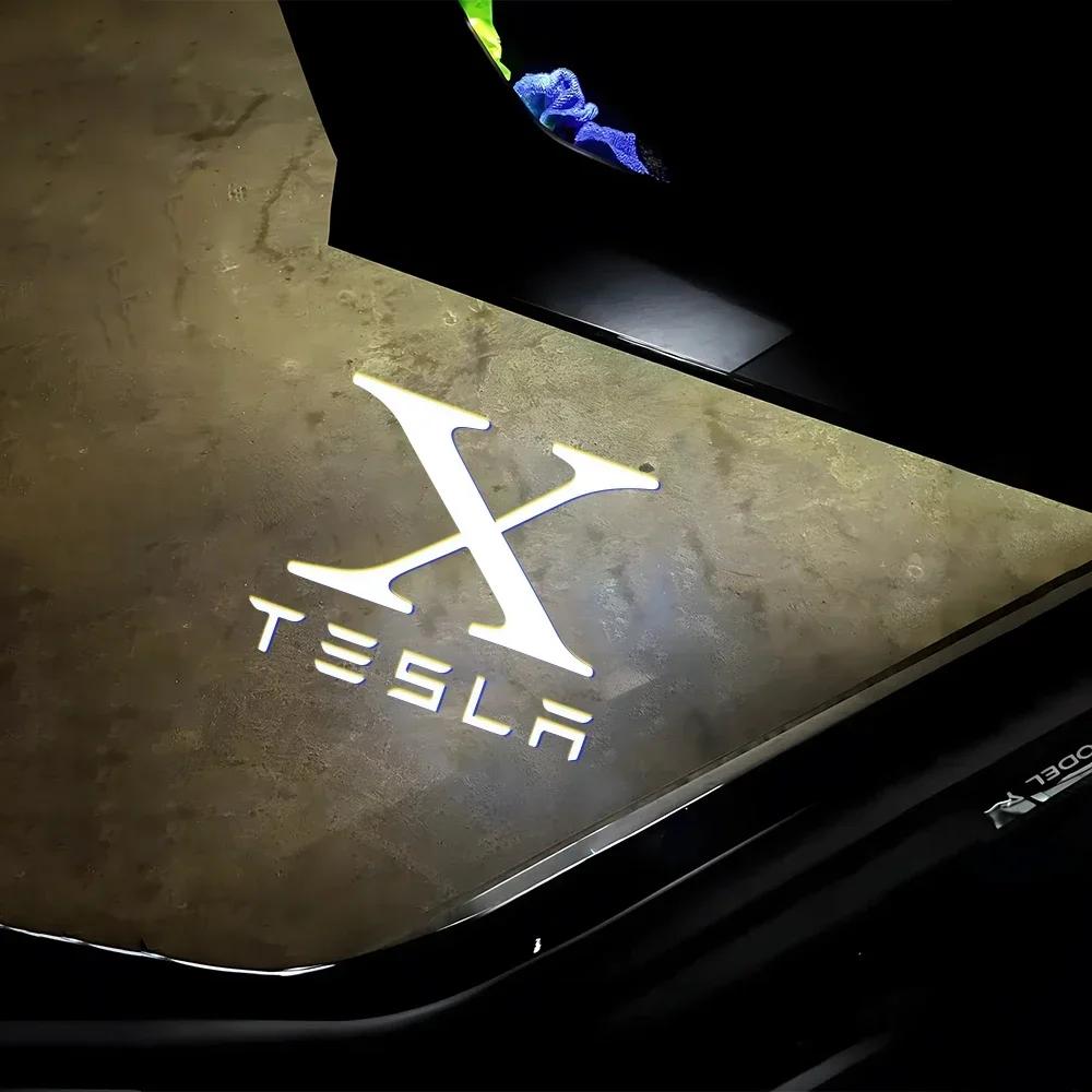 2/4Pcs For Tesla Car Model 3/Y/X/S Welcome Light Model Y/3 Door Ambient Light Decoration