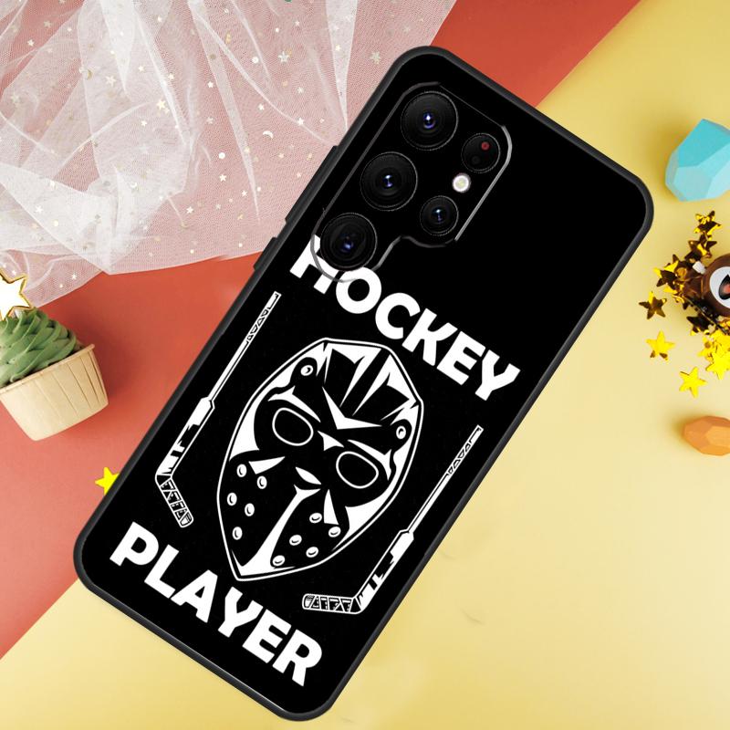 Ice Hockey Player Phone Case For Samsung Galaxy S25 S26 Ultra S21 S20 S22 S23 Ultra S10 Plus S24 FE Cover Coque