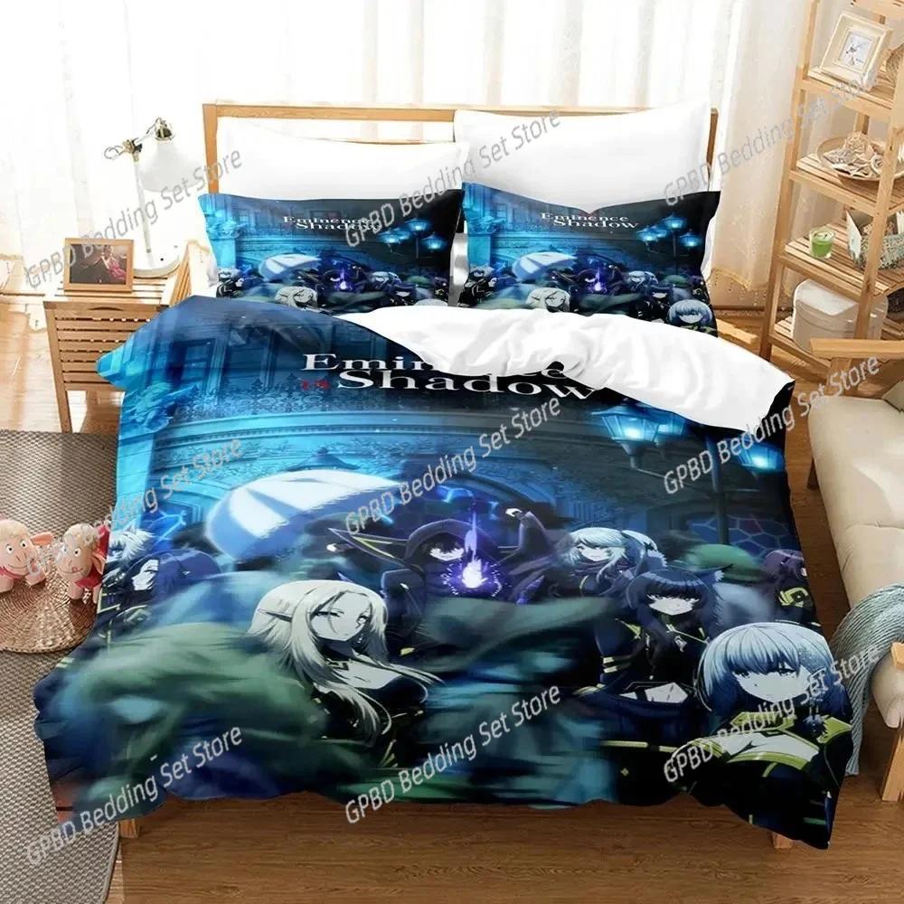 Anime Eminence In Shadow Beding Set 3D Printed Suitable for Bedrom Soft Duvet Cover Set With Pilowcases Children Kids Home Textile