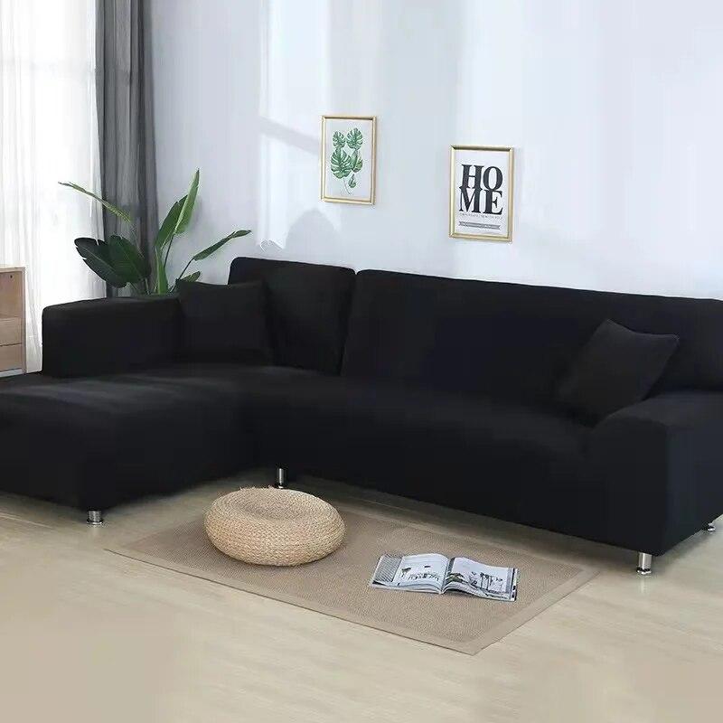 Huse de canapea de culoare solidă pentru sufragerie Husă de canapea elastică în formă de L Husă de canapea de colț Huse de protecție pentru scaun 1/2/3/4 locuri 1-seat 90-140cm