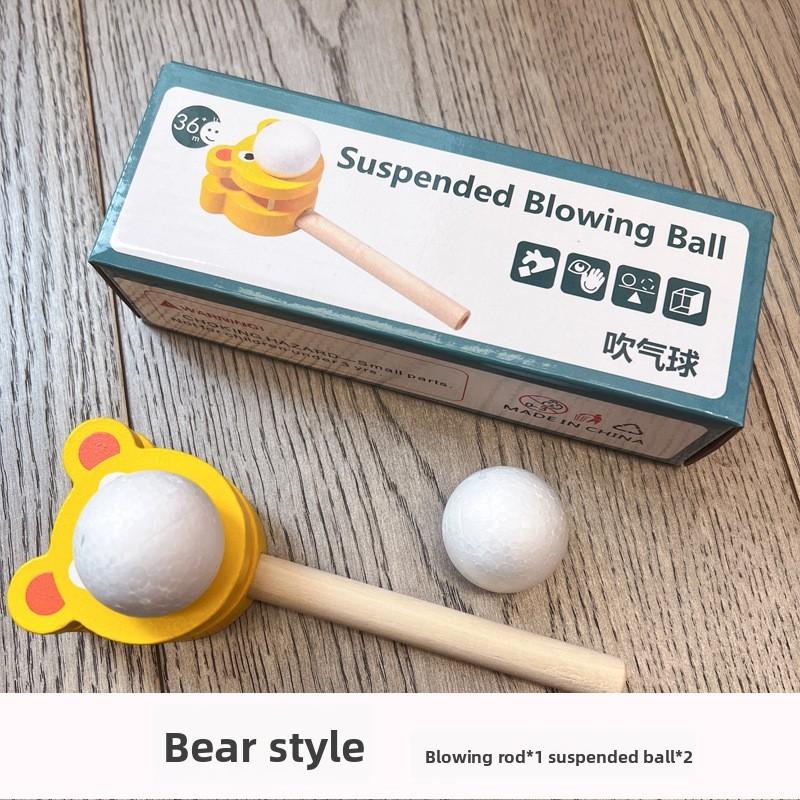 

Wooden Floating Ball Toy With Cartoon Tiger Owl Exterior Design For Gift Kids Bear