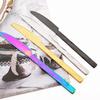 Western 4Pcs Stainless Steel Dinnerware Diamond Shaped Knife Fork Spoons Cutlery Set Restaurant Kitchen Tableware Flatware Set