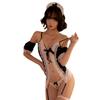 Lace Suspender Maid Outfit Sexy Lingerie Female Sexy Pajamas Seduction Maid Crotch Uniform Free Passion Suit