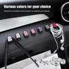 4PCS Bling Car Mini Hooks, Multifunctional Adhesive Small Auto Storage Hook for Key Cable Mask, Crystal Rhinestone Dashboard Hanging Hook, Interior