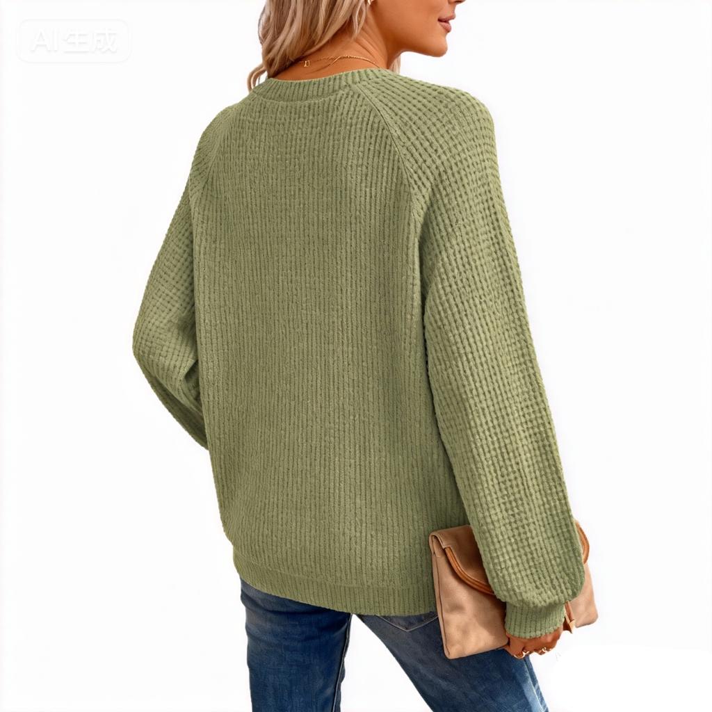 Women's Fashionable Casual Long-sleeved Turtleneck Knit Sweater