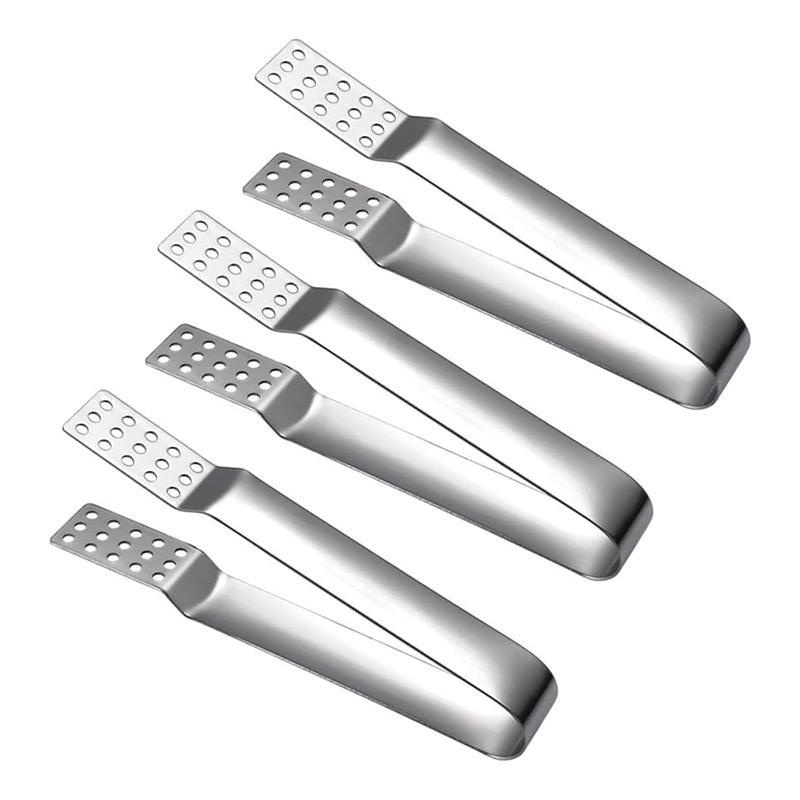 3Pcs Tea Bag Squeezer Stainless Steel Tea Bag Tongs Strainer Holder Grip Useful Kitchen Steeper Tongs For Ice Coffee Sugar 3pcs