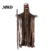 Motion Sensor Haunted Props Halloween Scary Animatronics Witch Decoration, Sound Activated Standing with Creepy Secret Room Accessories Voice, Horror
