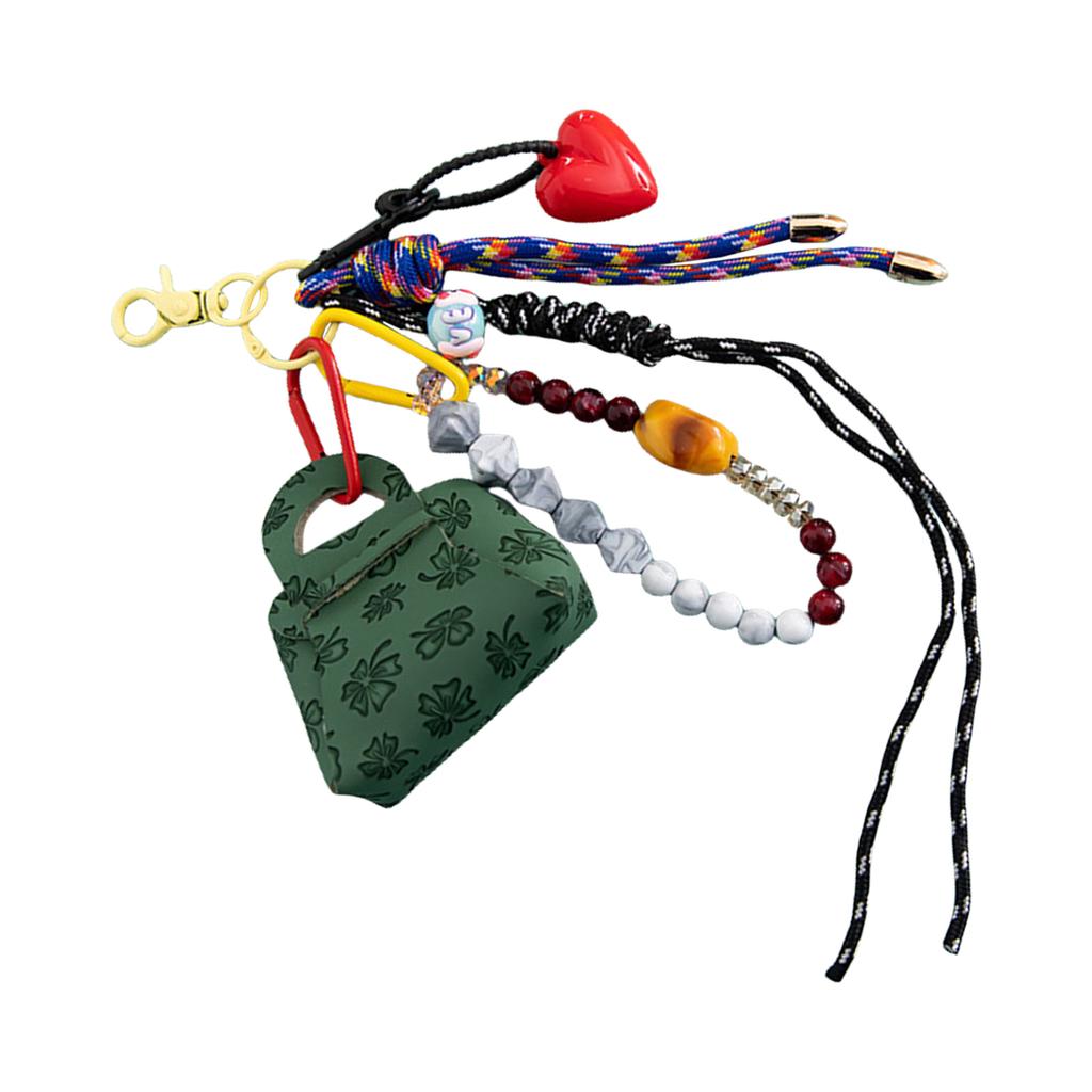 Stylish PU Leather Coin Purse Keychain with Handwoven Lanyard Handmade Keyring Bag Accessories for Urban Men and Women