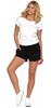 Women's Shorts Comfortable Stylish Elastic Waist with Tie MORAJ 3XL BLACK