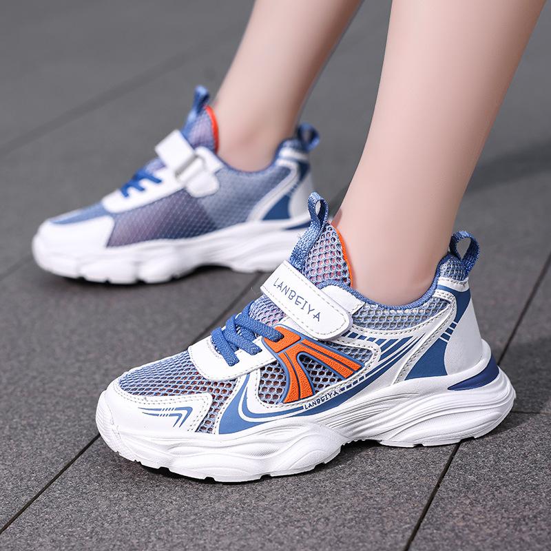 Children's running shoes New medium and older children's breathable large-hole mesh lightweight and versatile children's sports shoes